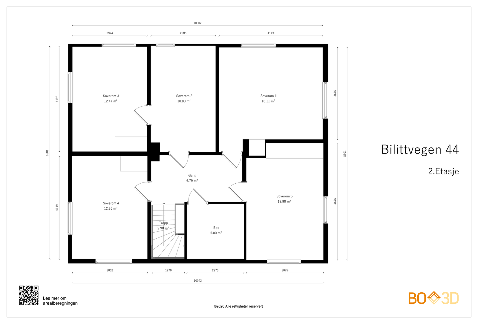 Plantegning 2.etasje Galleribilde