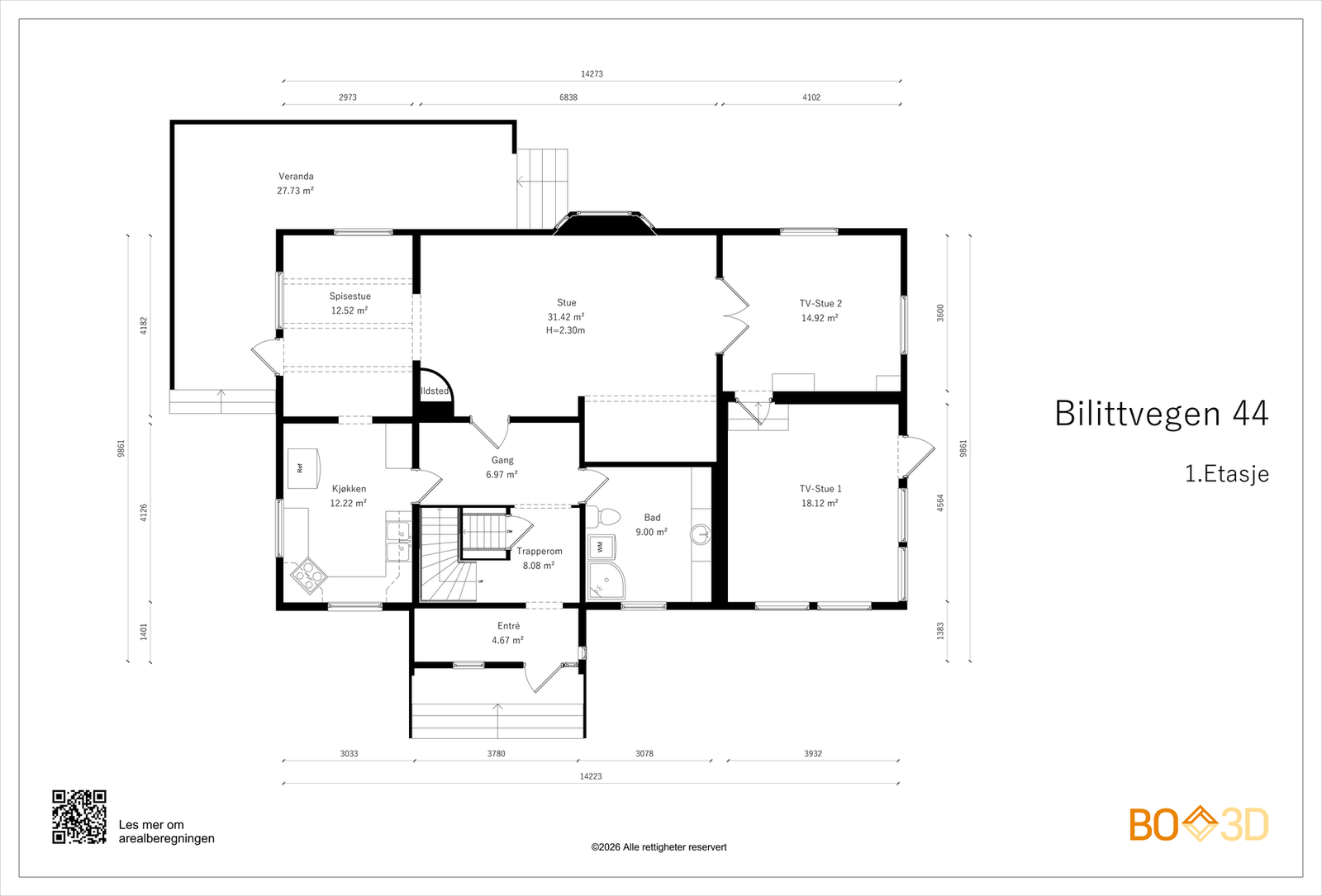 Plantegning 1.etasje Galleribilde