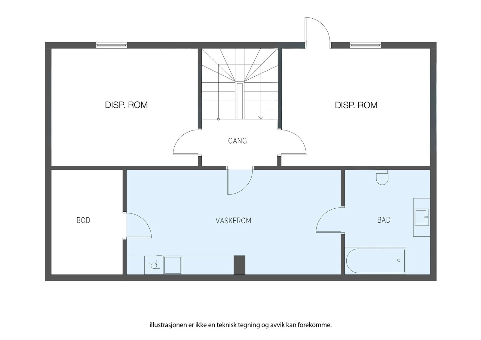 Plantegning u.etg. Galleribilde