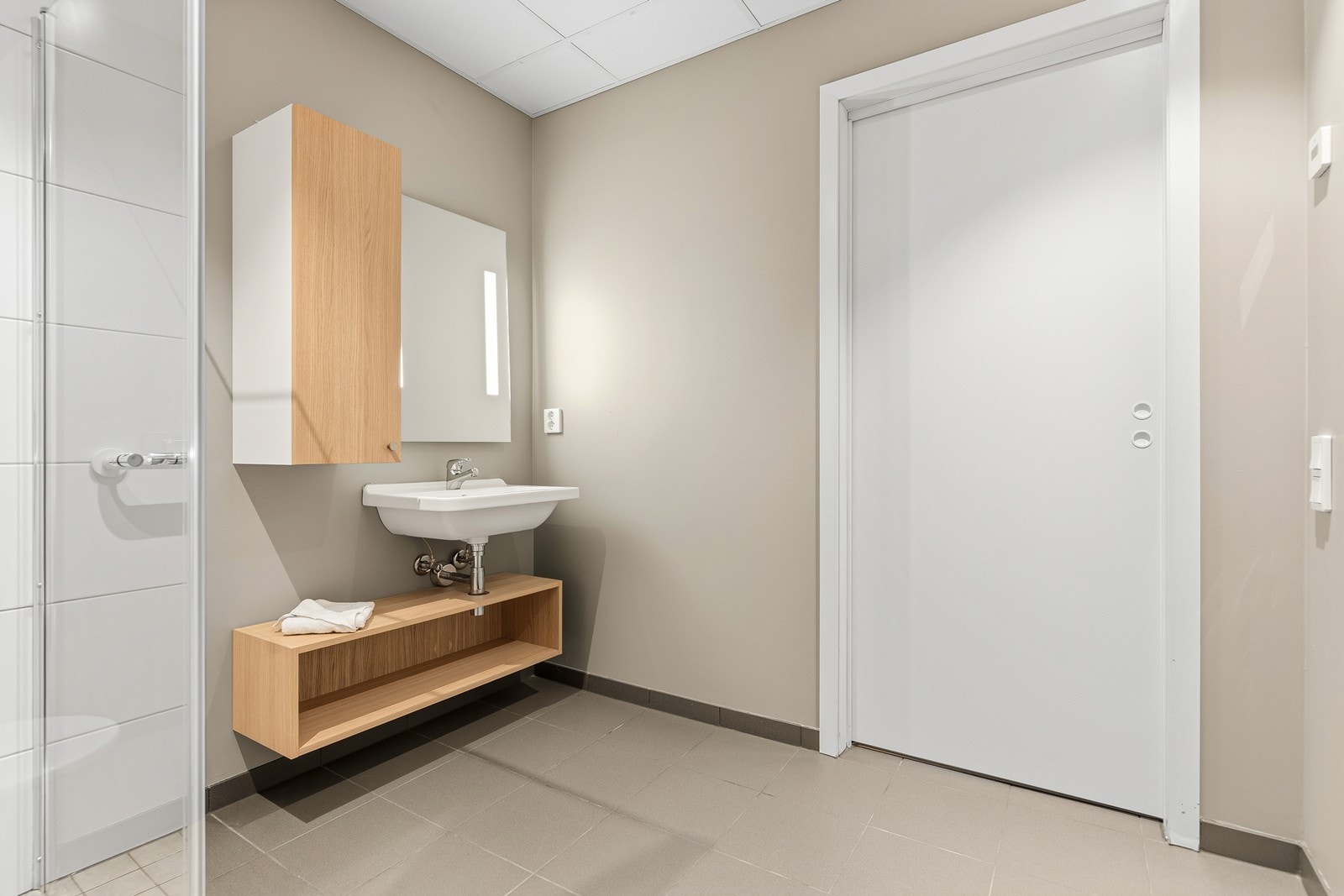 Opplegg for vaskemaskin er etablert på badet Galleribilde