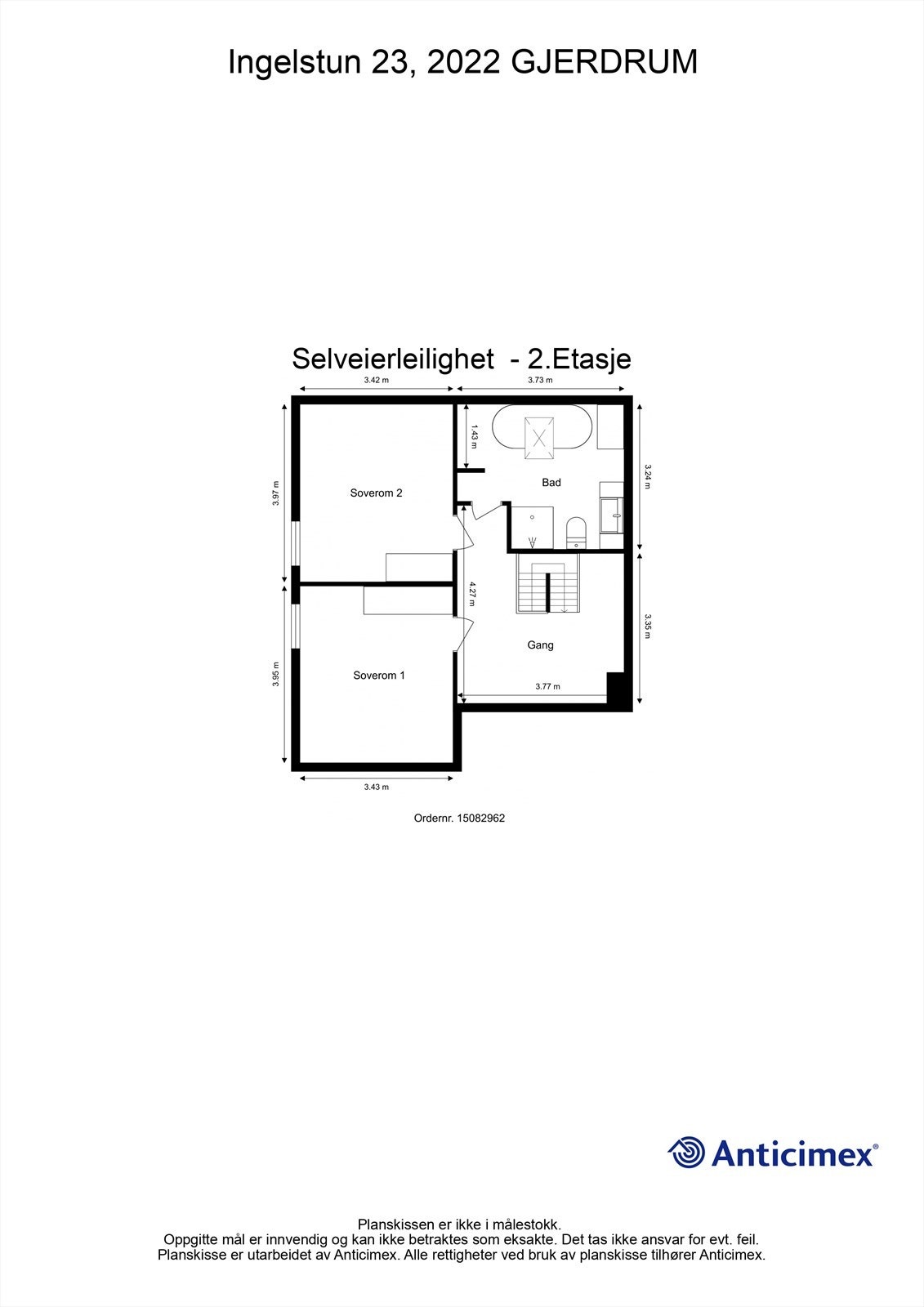Plantegning 2.etg Galleribilde