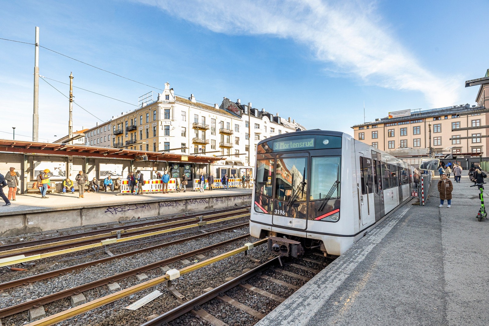 Majorstuen er et viktig knutepunkt for en rekke kollektivtilbud Galleribilde