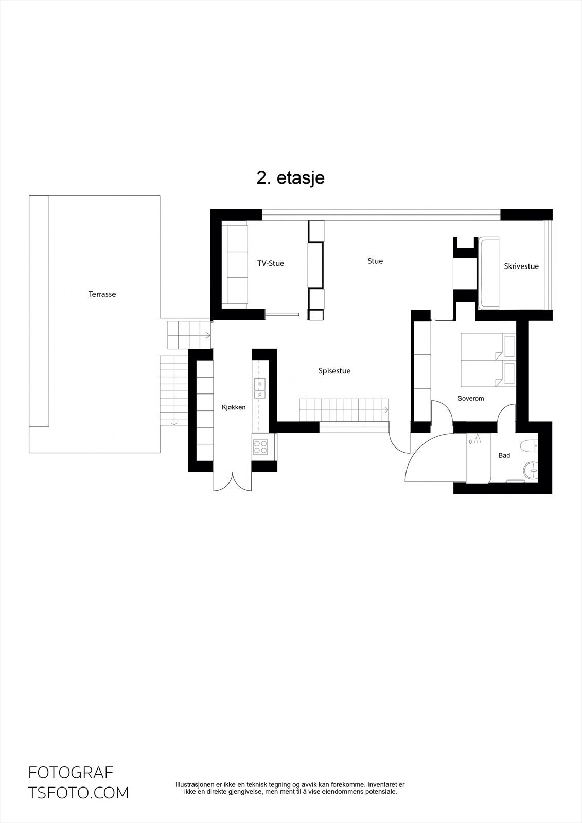 Plantegning 2 etasje Galleribilde