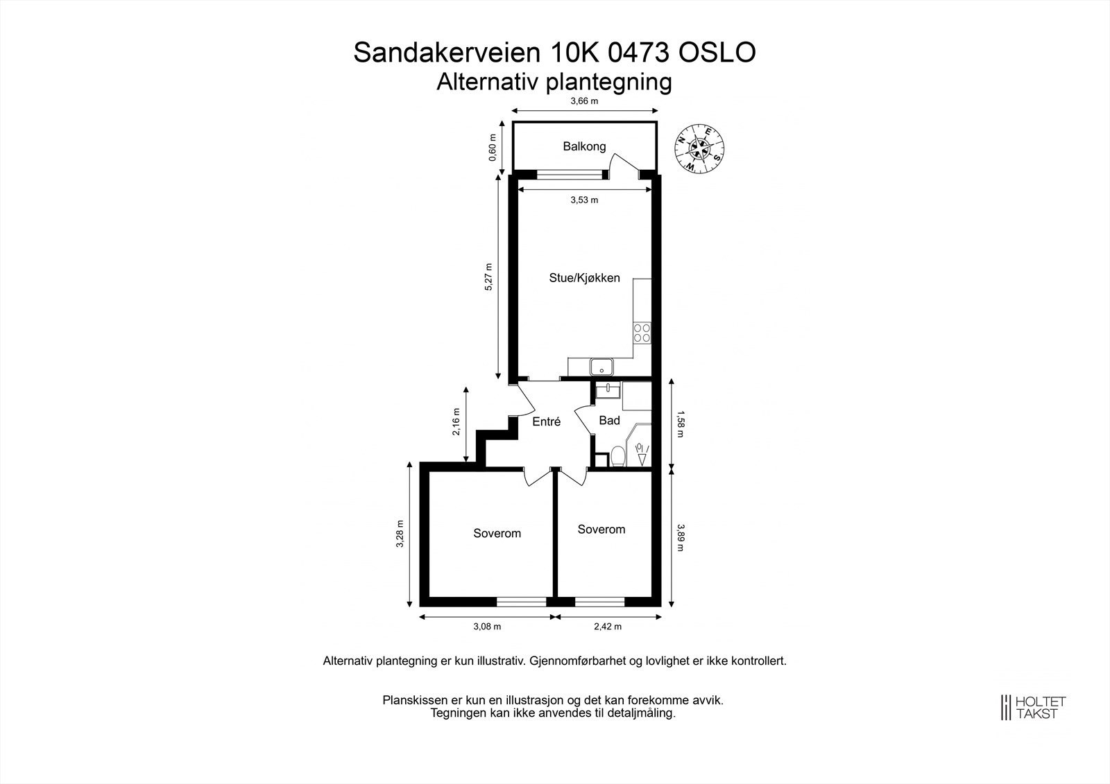 Alternativ planløsning. Galleribilde