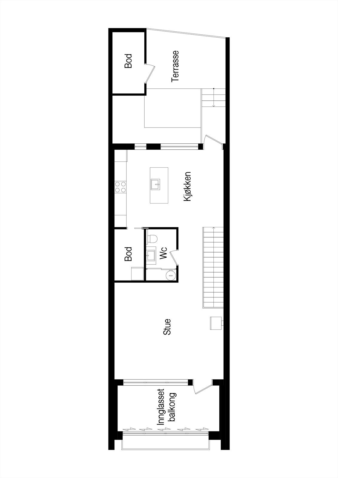 Plantegning 1.etg Galleribilde