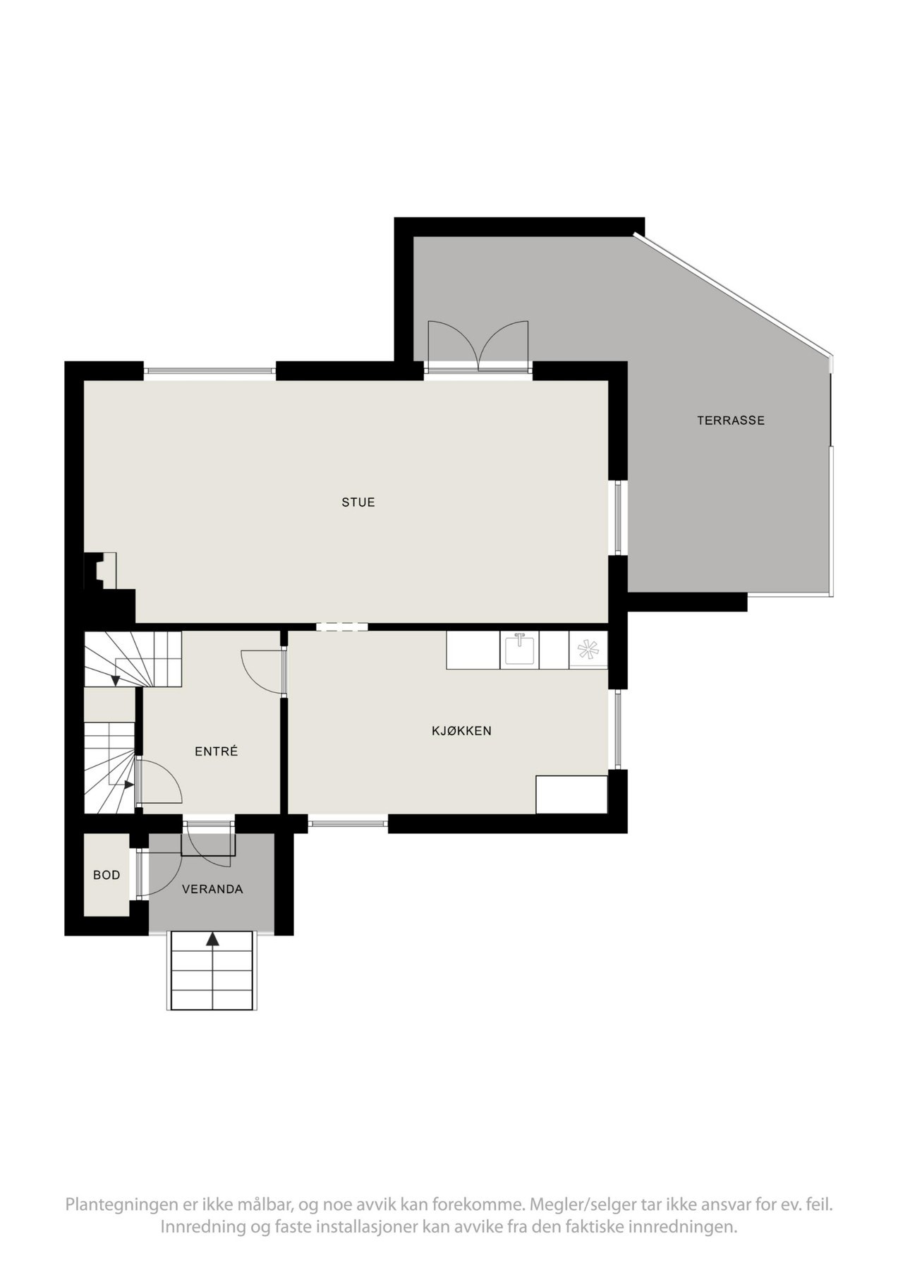 Plantegning 1. etasje Galleribilde