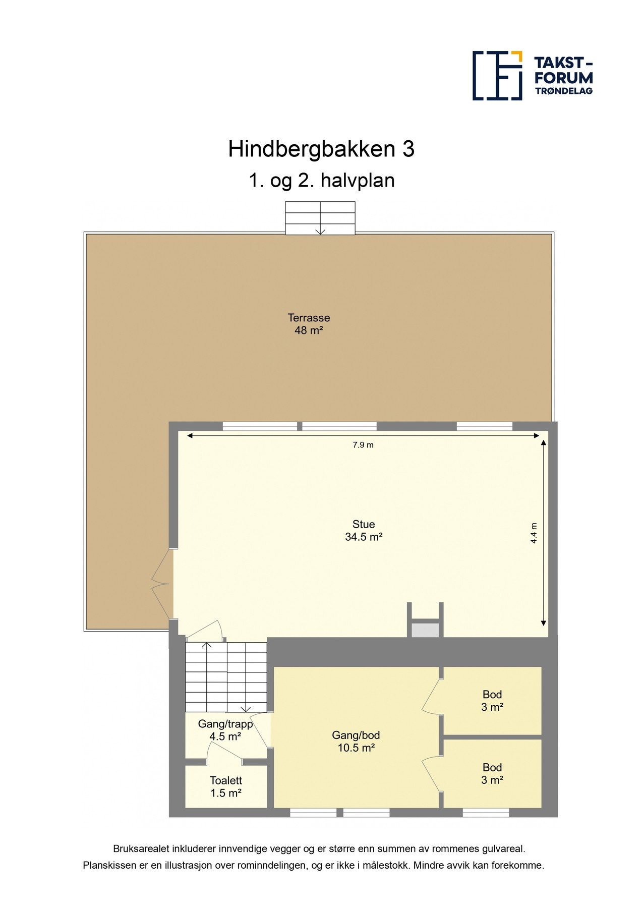 Planskisse 1. og 2. halvplan Galleribilde