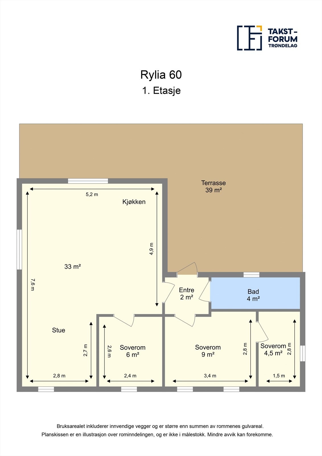 Planskisse hytta. Galleribilde
