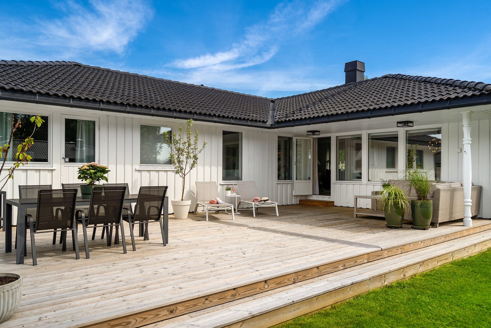 Fantastisk. lun og svært solrik terrasse Galleribilde