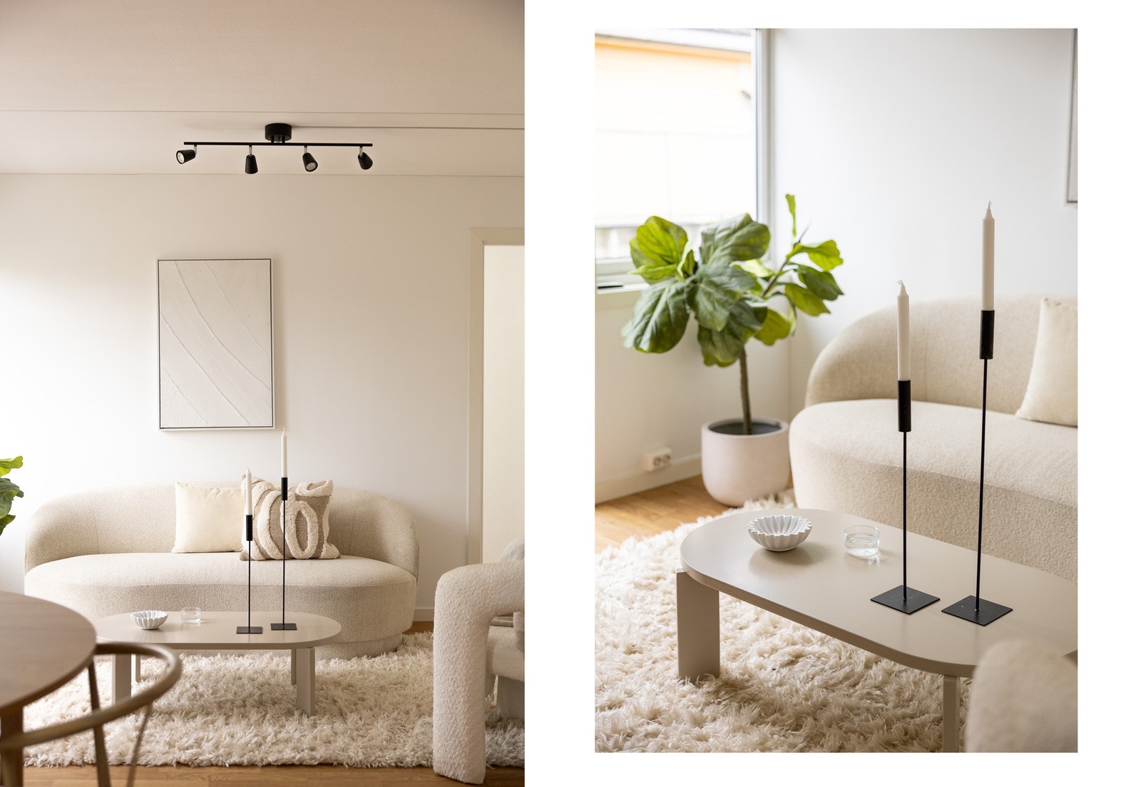 Overflatene er malt i en lys fargetone, og på gulvet er det lagt slitesterk laminat. Galleribilde
