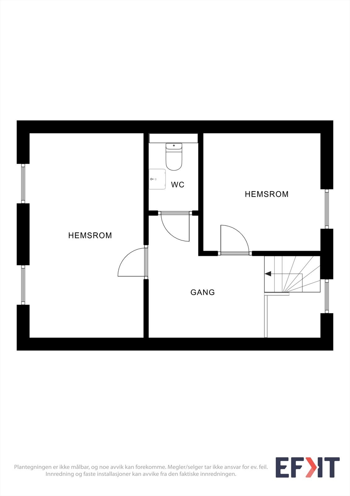 Plantegning hems/loftsplan. Galleribilde