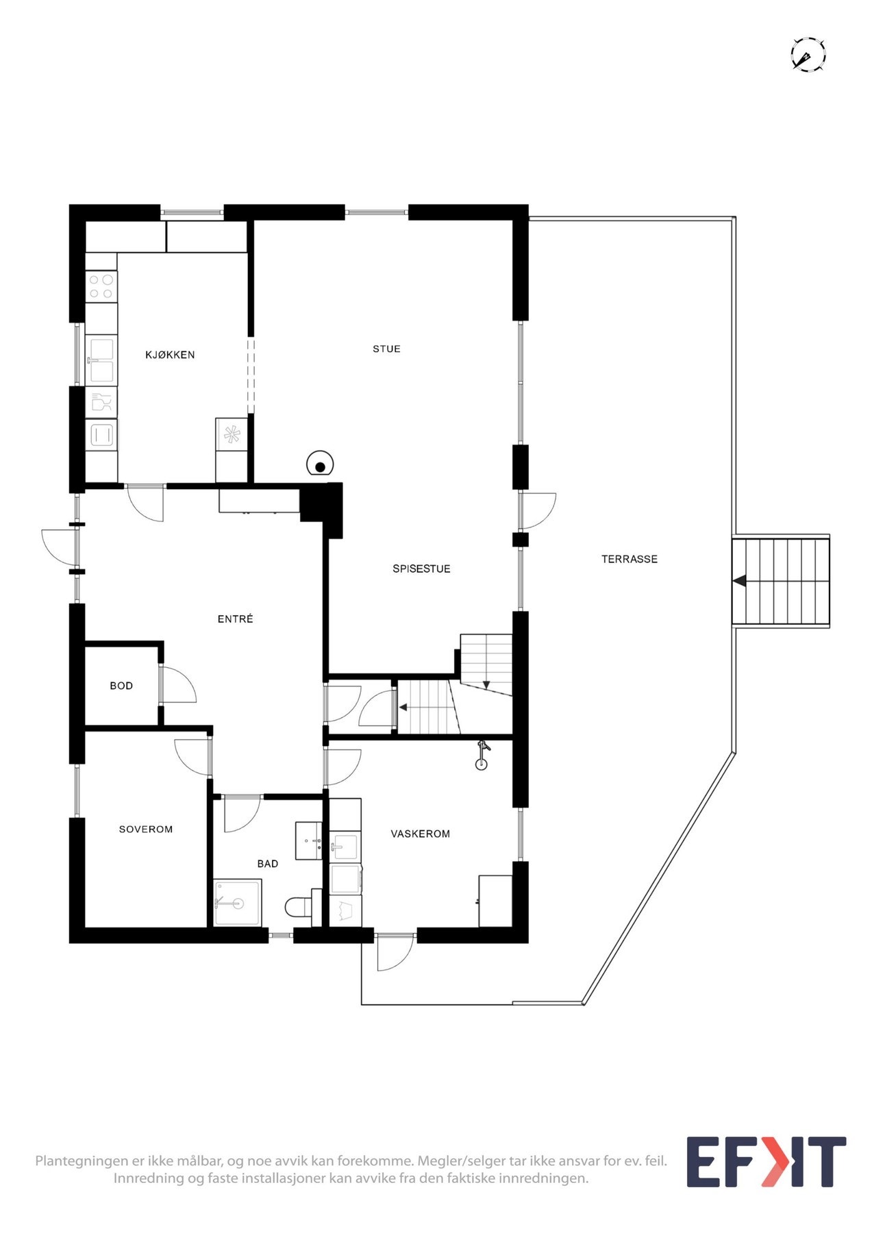 Plantegning 1. etasje Galleribilde