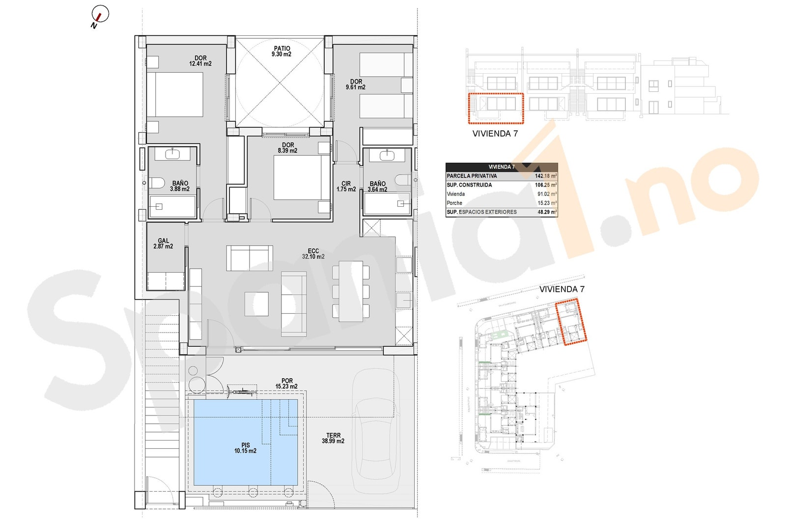 Plantegning av leiligheten Galleribilde