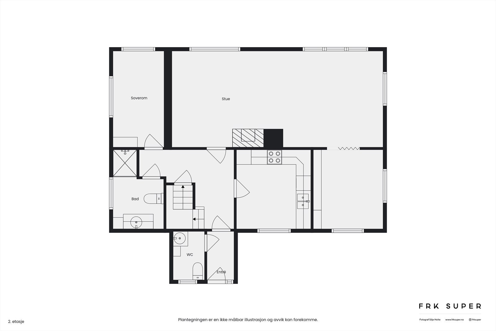Plantegning - Hovedetasje Galleribilde