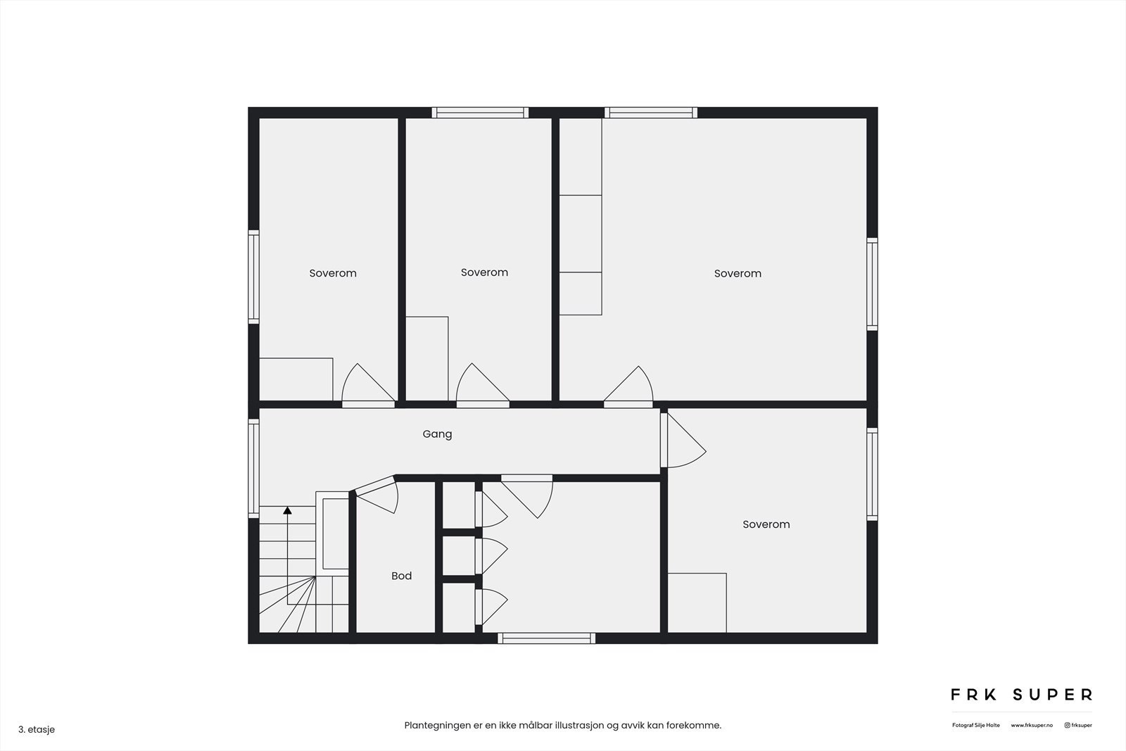 Plantegning- Loftsetasje Galleribilde
