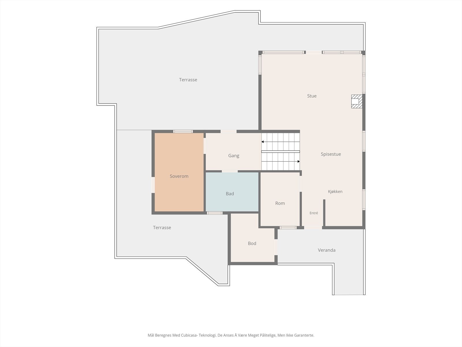 Plantegning 1. etasje Galleribilde