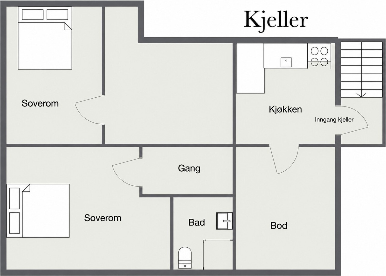 Kjelleren er i dag utleid for kr. 10.000,- Galleribilde