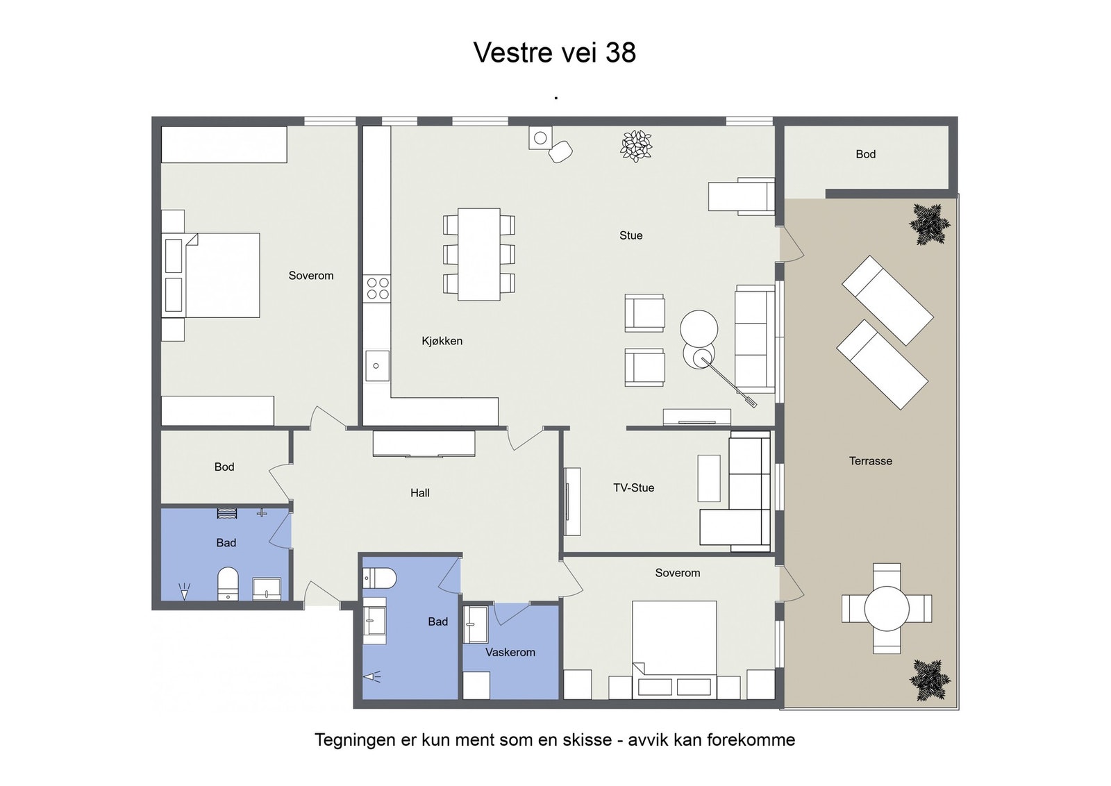 Omtrentlig planskisse Galleribilde