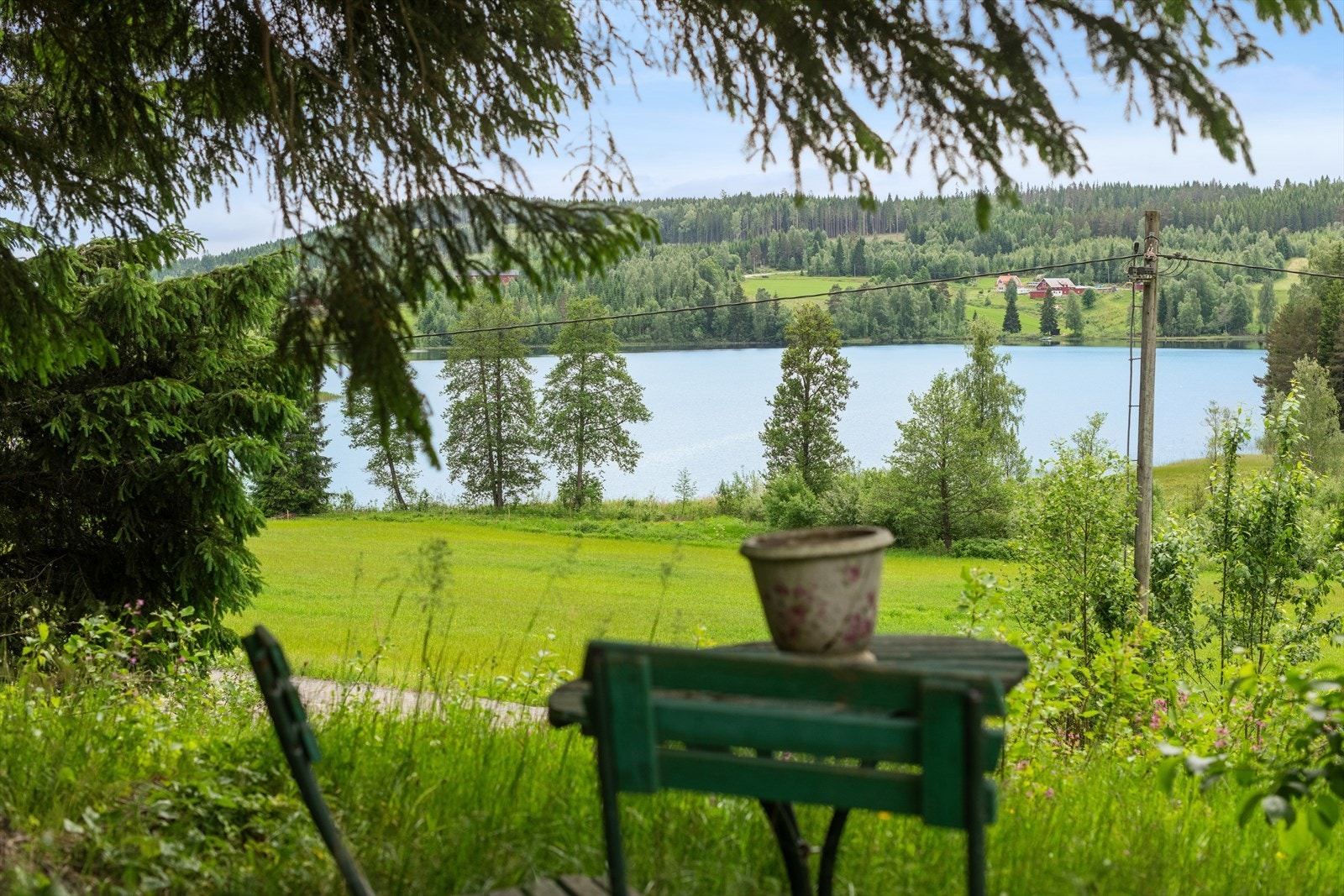 Eiendommen ligger i et område med spredt bebyggelse, her får du ro og god avstand til naboer. Galleribilde