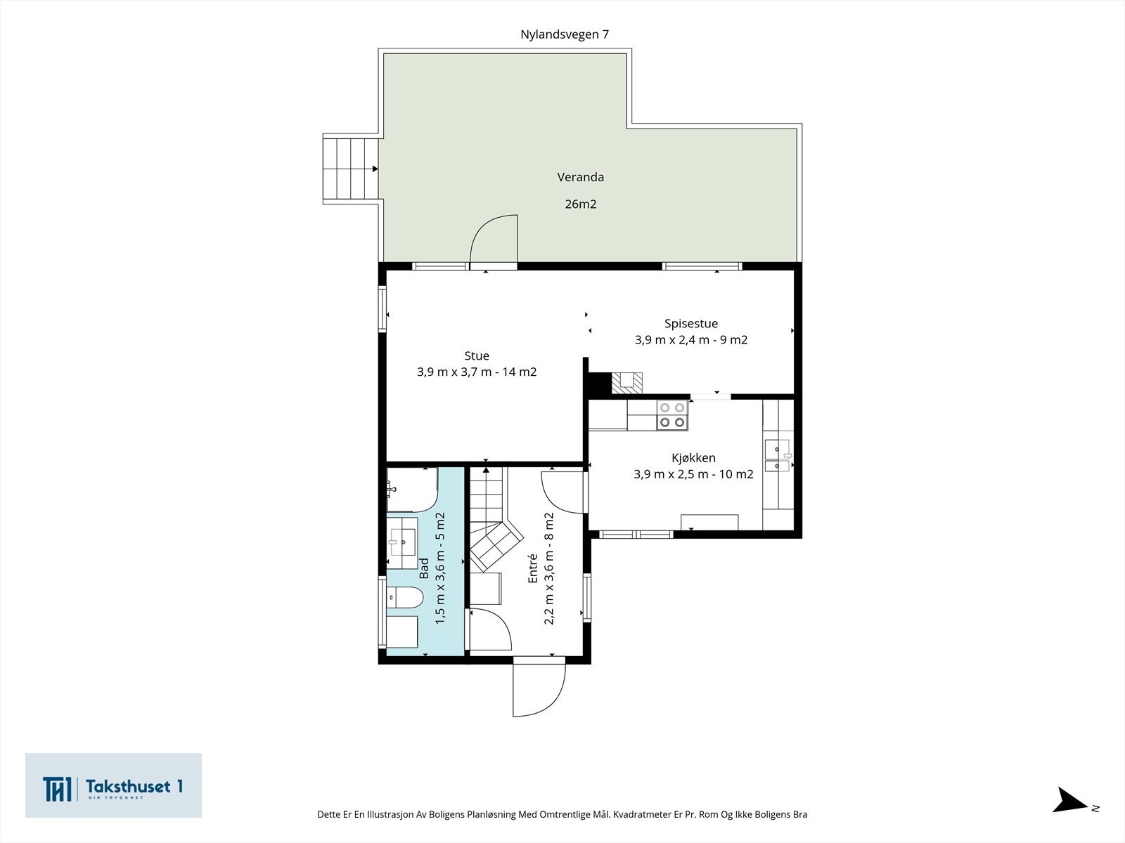 Plantegning 1.etasje Galleribilde