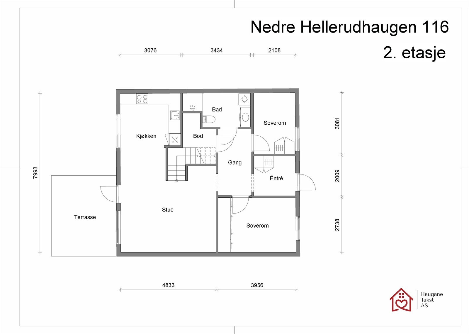 Plantegning 2. etasje Galleribilde