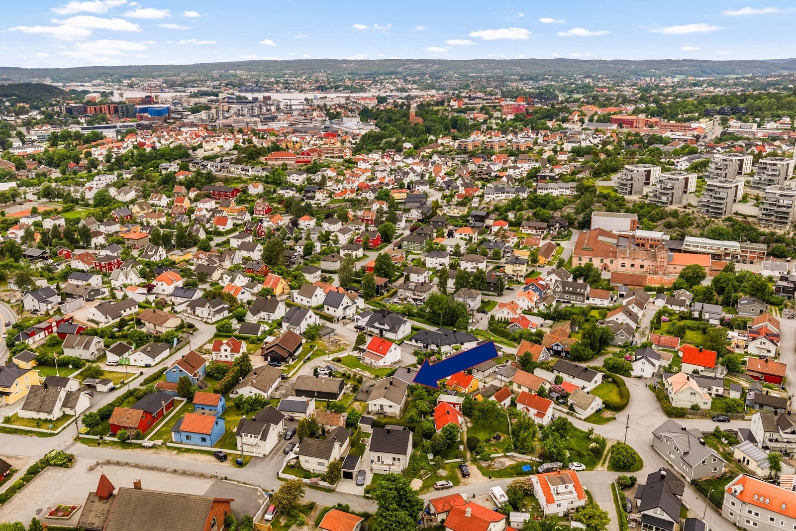 Fra eiendommen er det kort vei til sentrum av Fredrikstad. Galleribilde