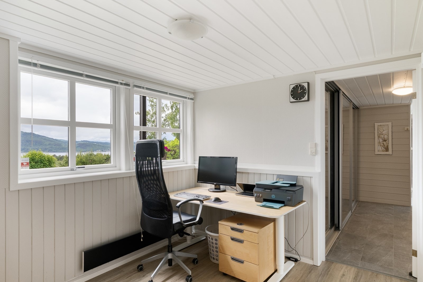 Soverom i underetasjen som i dag benyttes som kontor. Galleribilde