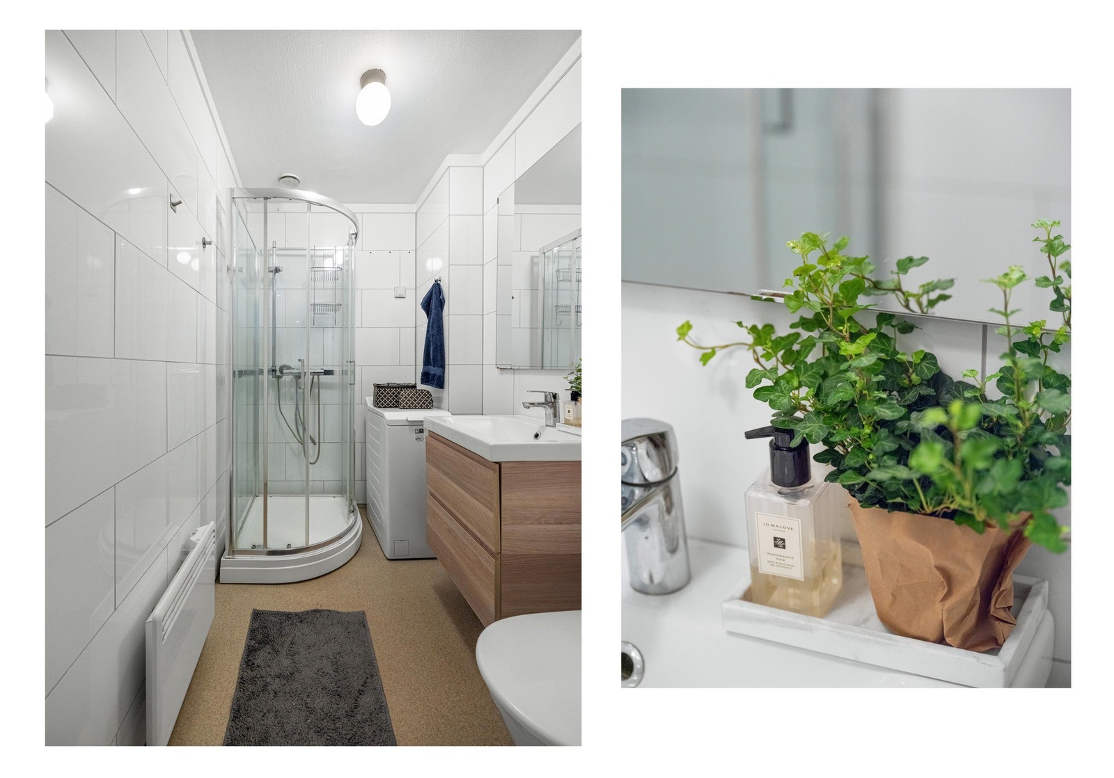 Inngangen til badet finner vi ved mellomgangen fra stuen. Galleribilde