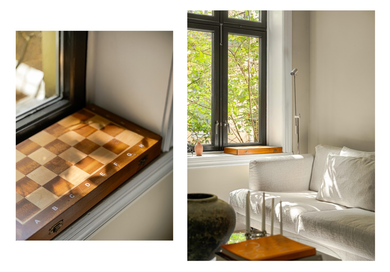 Stuen prydes av store vindusflater som slipper inn rikelig med naturlig lys til rommet. Galleribilde