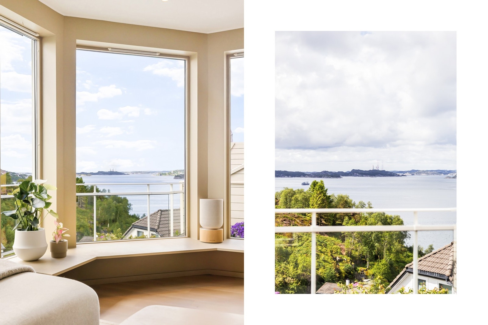 Fra stuen har man fantastisk sjøutsikt Galleribilde