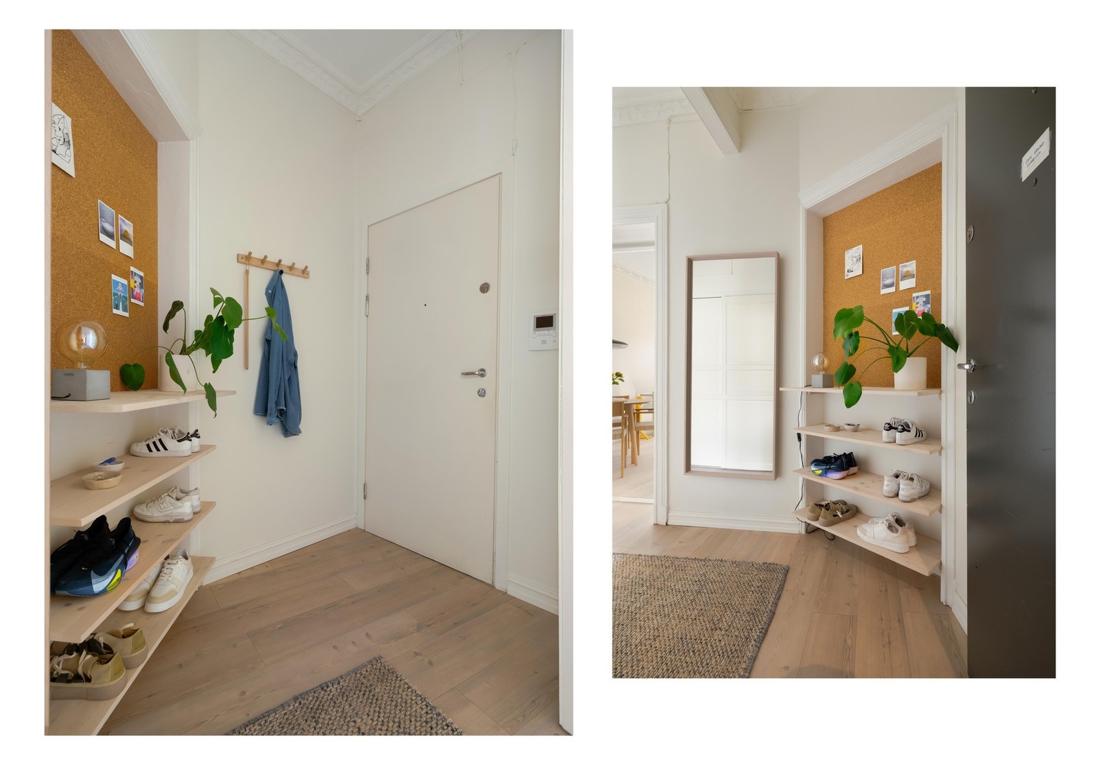 Entreen er innbydende og har rikelig med plass til oppheng av yttertøy og lagring av sko. Galleribilde