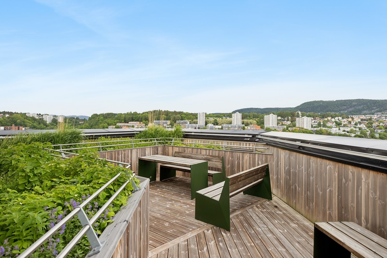 Attraktiv felles takterrasse på toppen av bygget Galleribilde