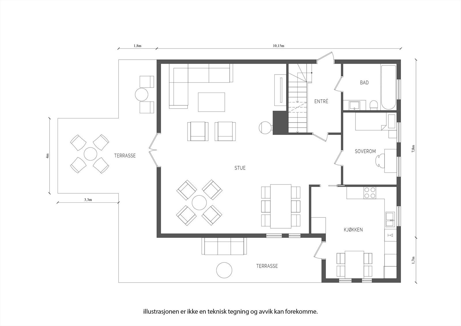 Plantegning for 1. etasje. Galleribilde