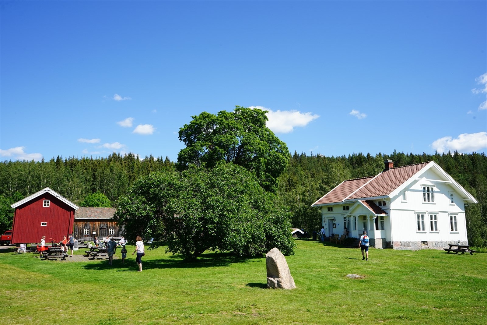 Kurøen bygdetun og kultursenter er Rømskogs tusenårssted, med badeplasser, fiske og kulturarrangementer. Galleribilde