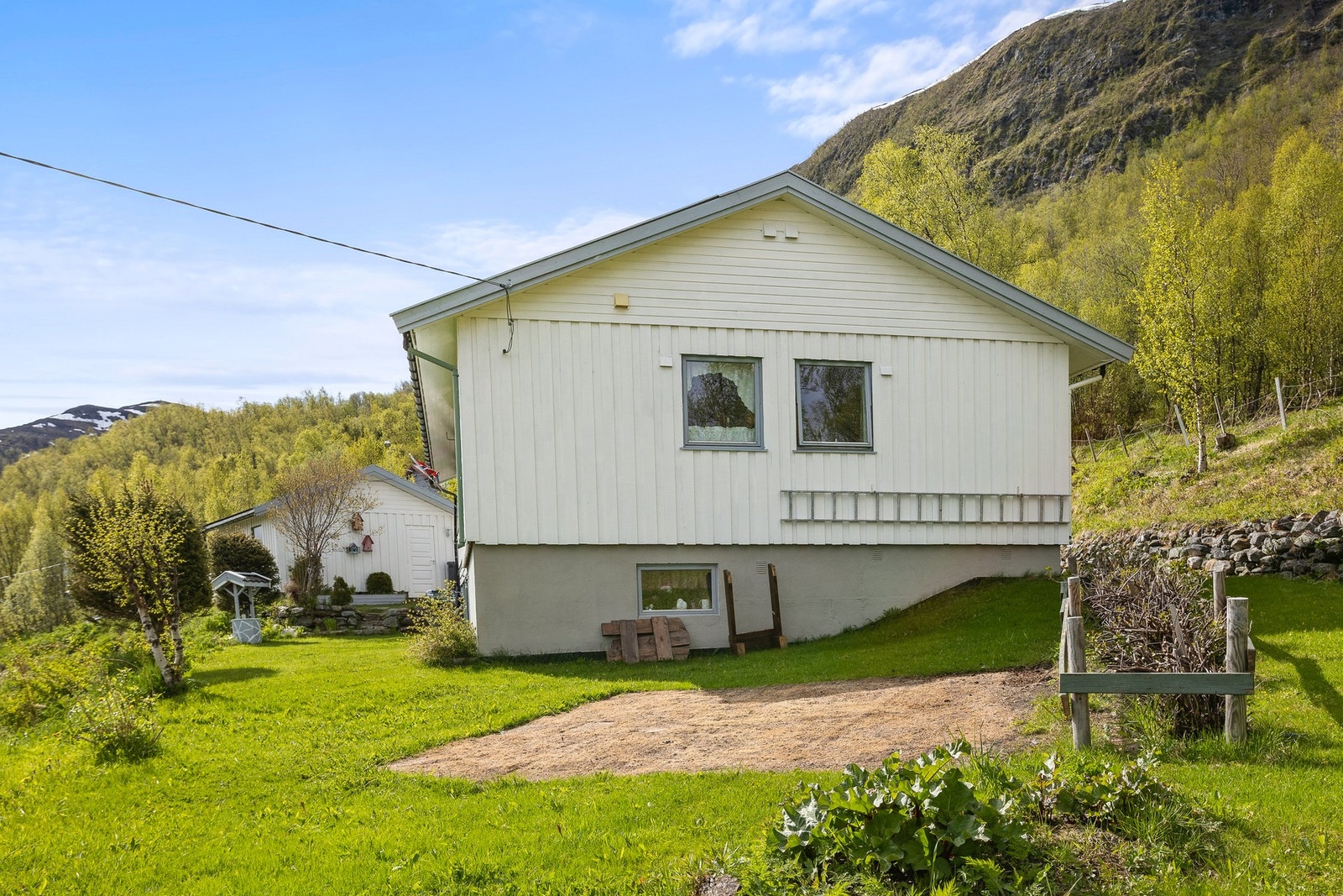 God plass i hage for ulike utendørsaktiviteter. Galleribilde