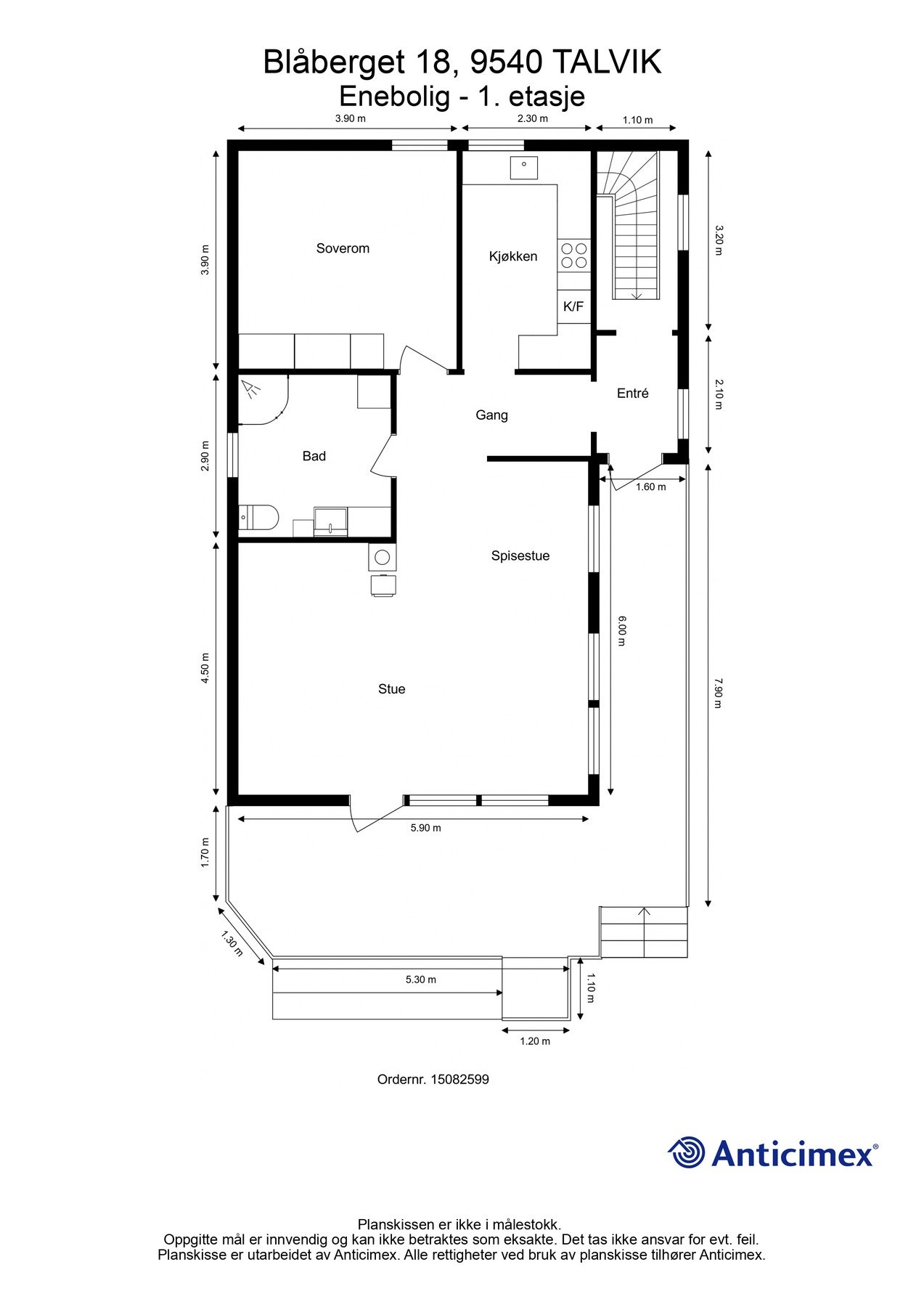 Plantegning for 1. etasje. Galleribilde
