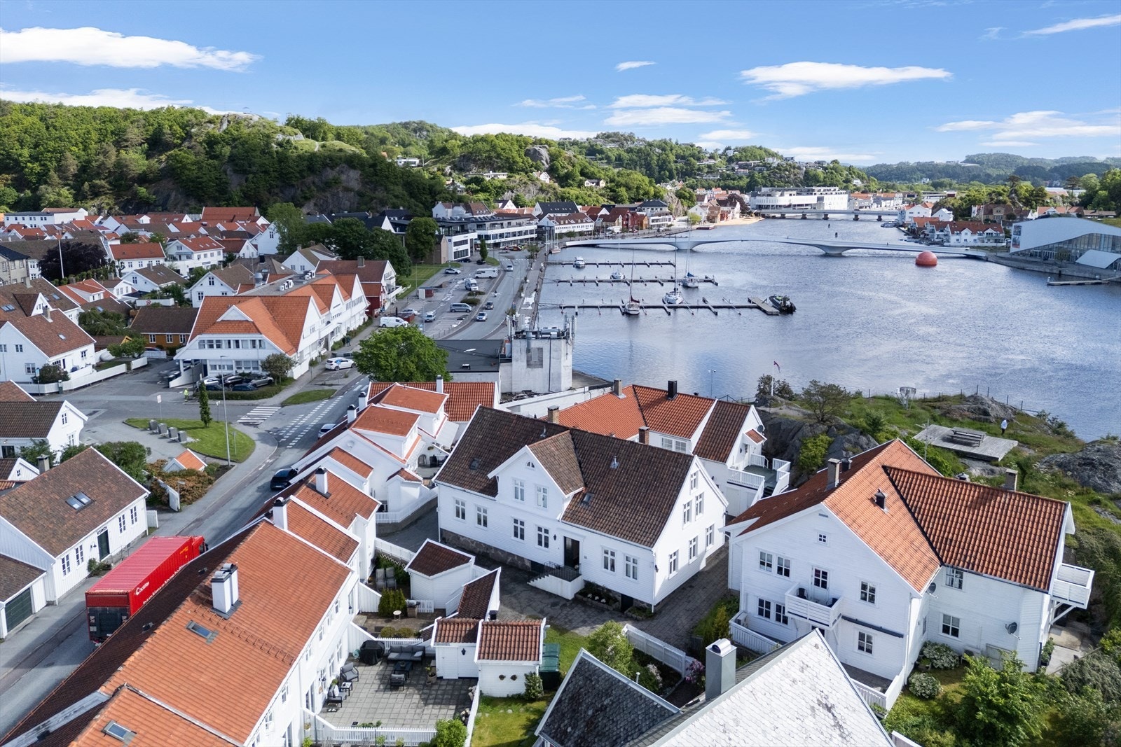 Oversiktsbilde - Her bor man i nærhet til alt av byens fasiliteter Galleribilde