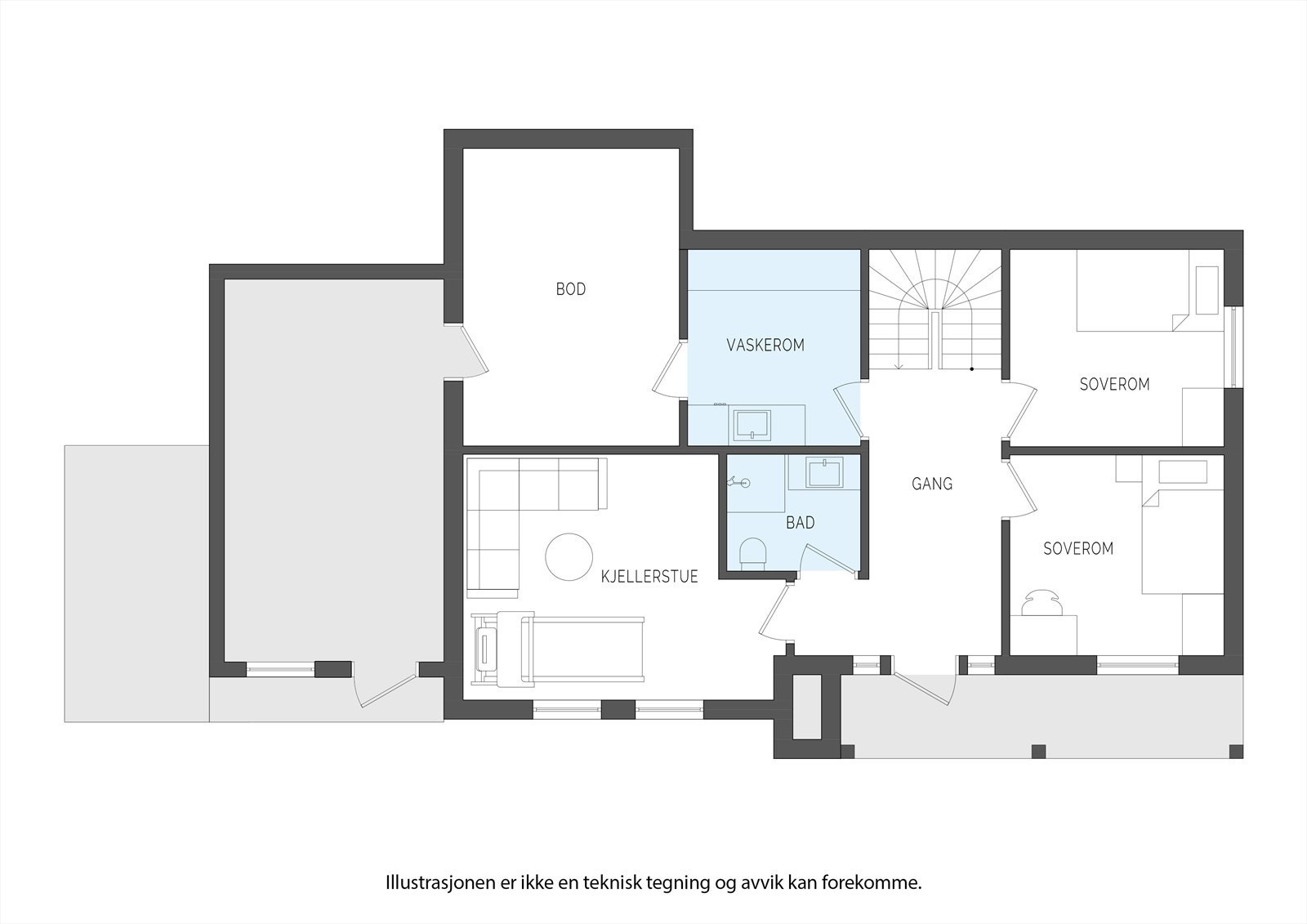 Plantegning U.etg Galleribilde