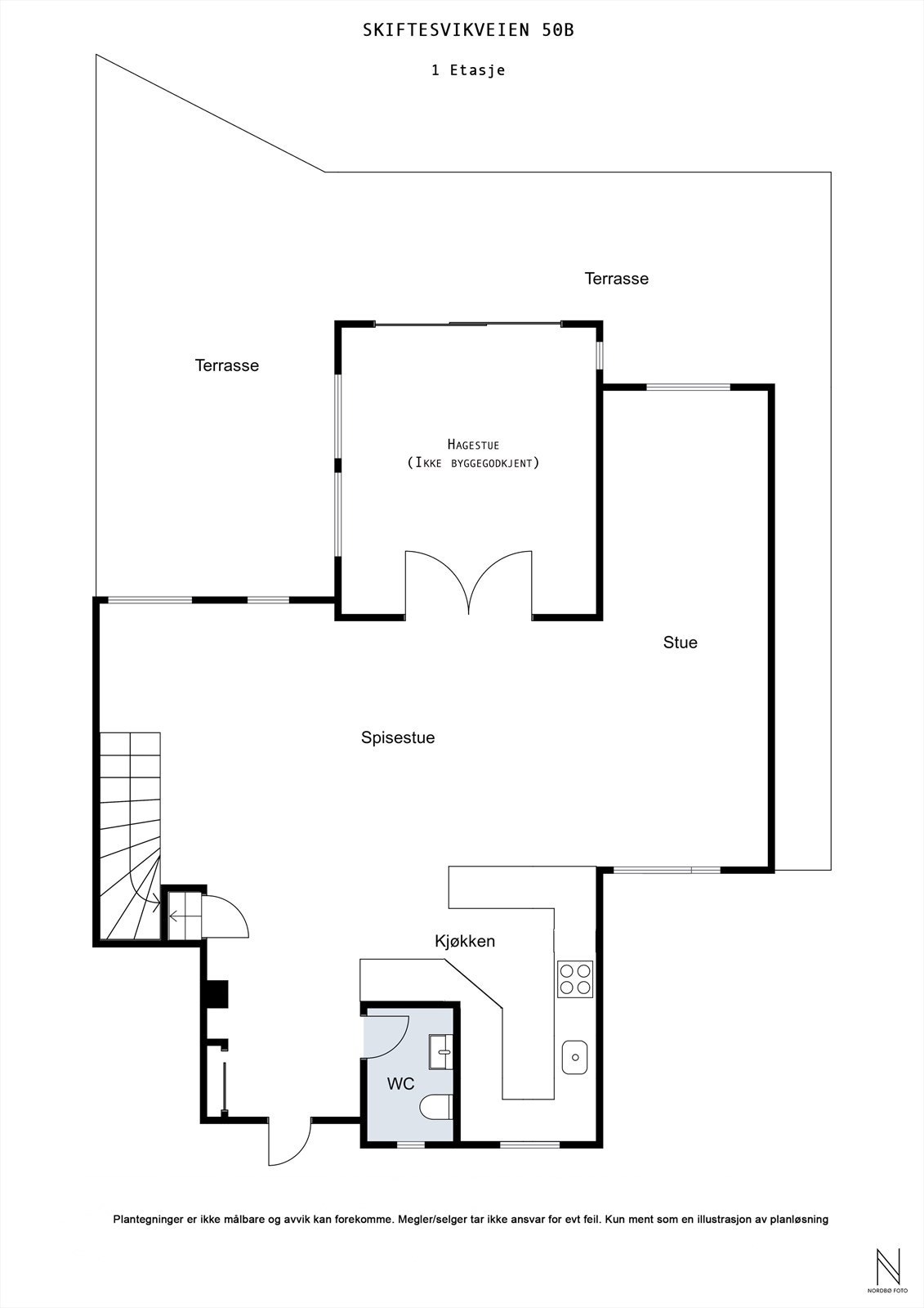 Plantegning 1. etasje Galleribilde