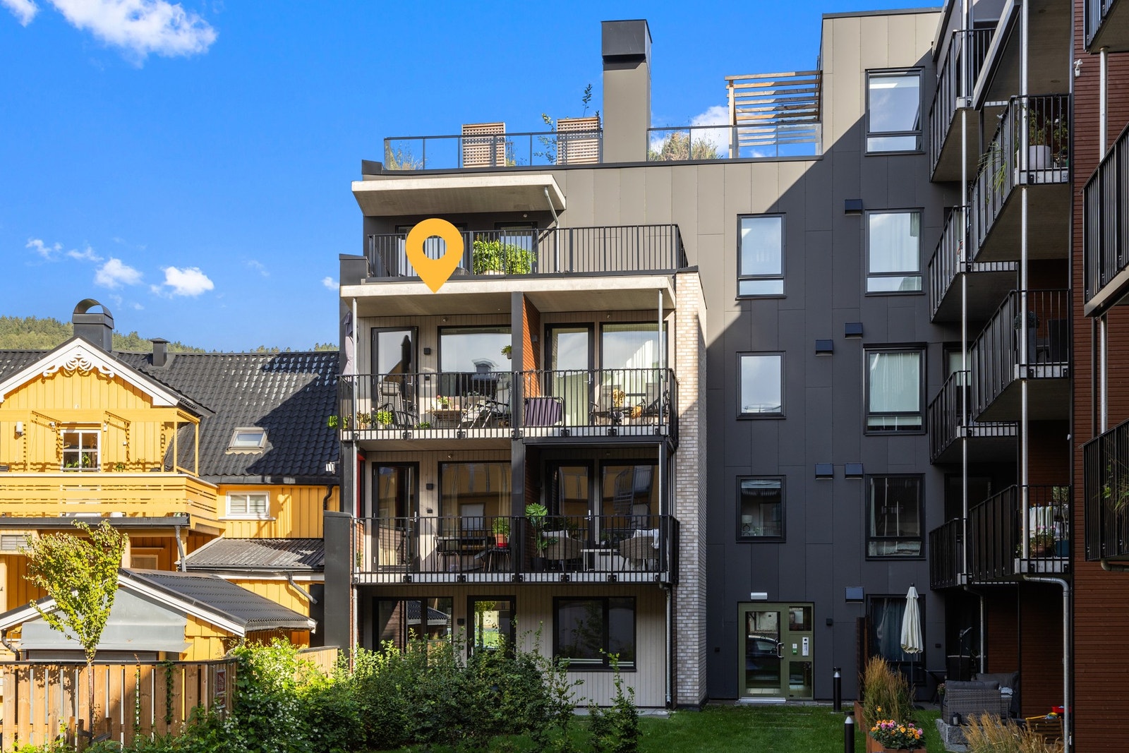 Gunstig sørvendt plassering i 3. etg. i populære Art Garden Galleribilde