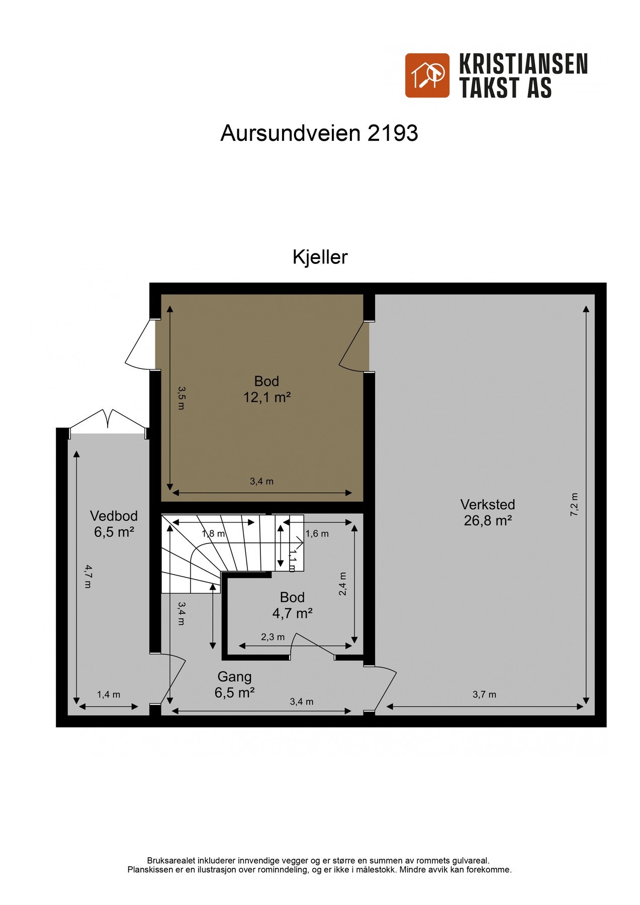 Planskisse kjeller Galleribilde