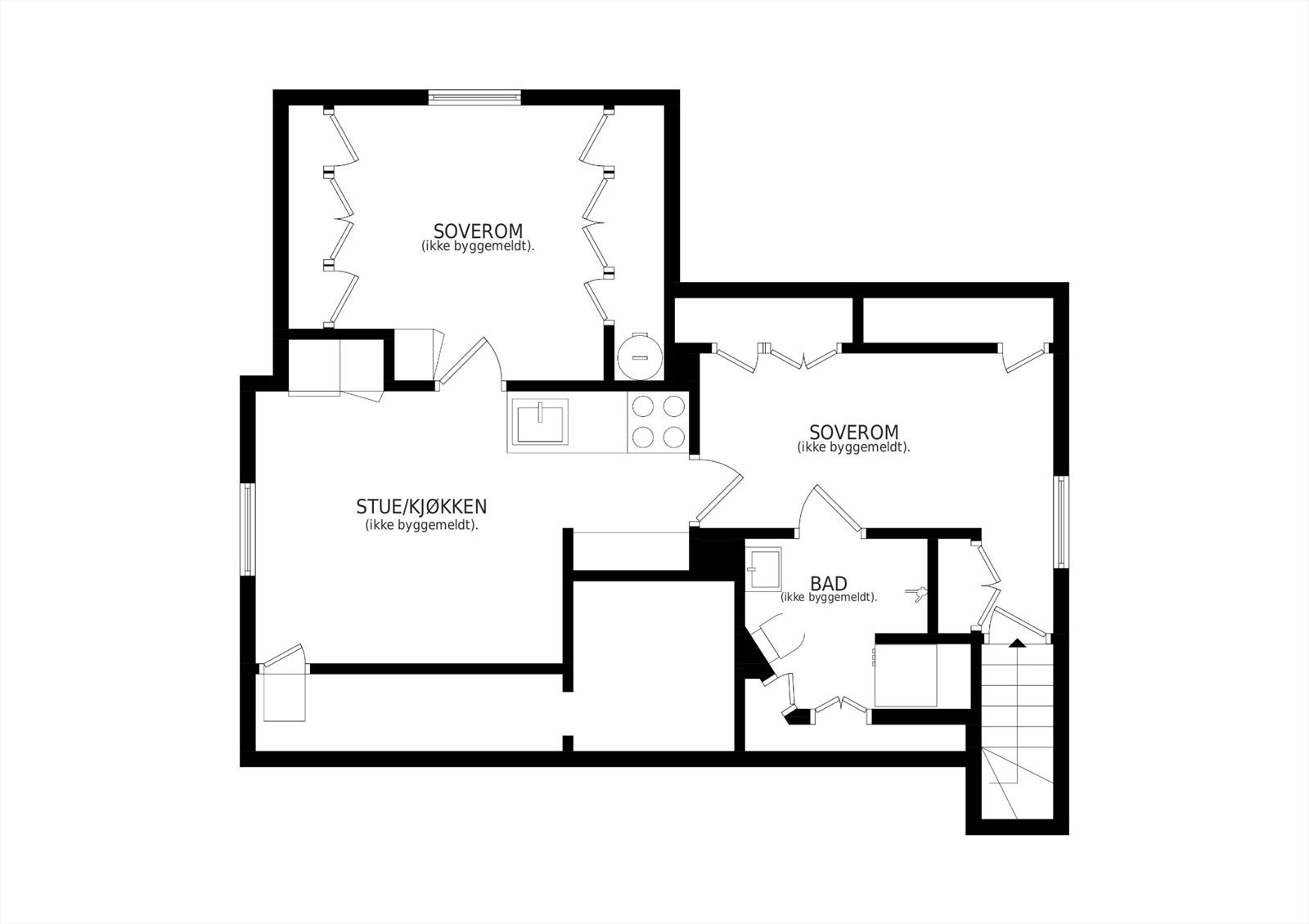 Plantegning loftsetasje Galleribilde