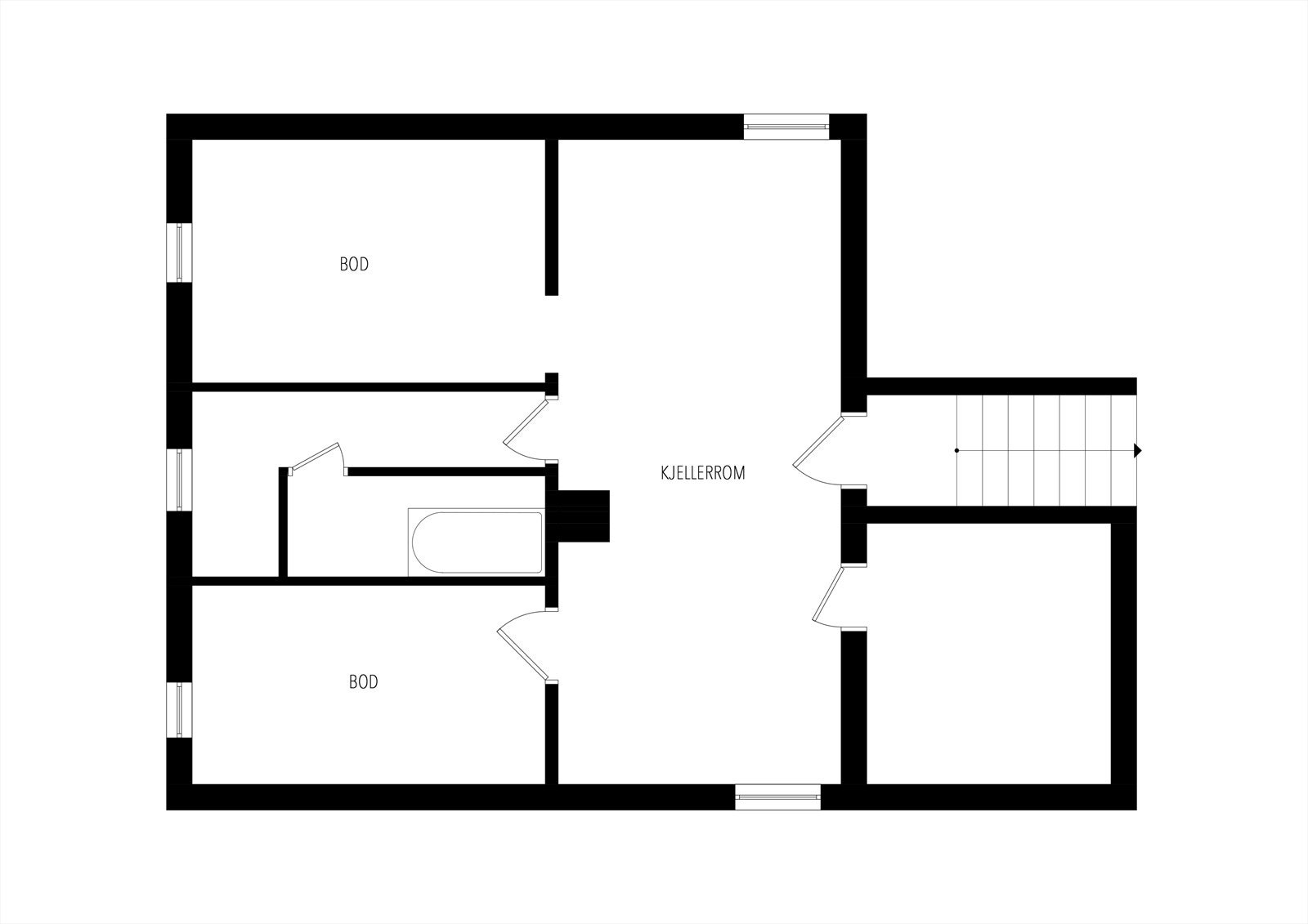 Plantegning underetasje Galleribilde