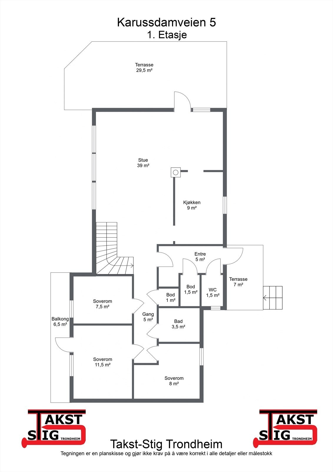 Planskisse 1. etasje Galleribilde
