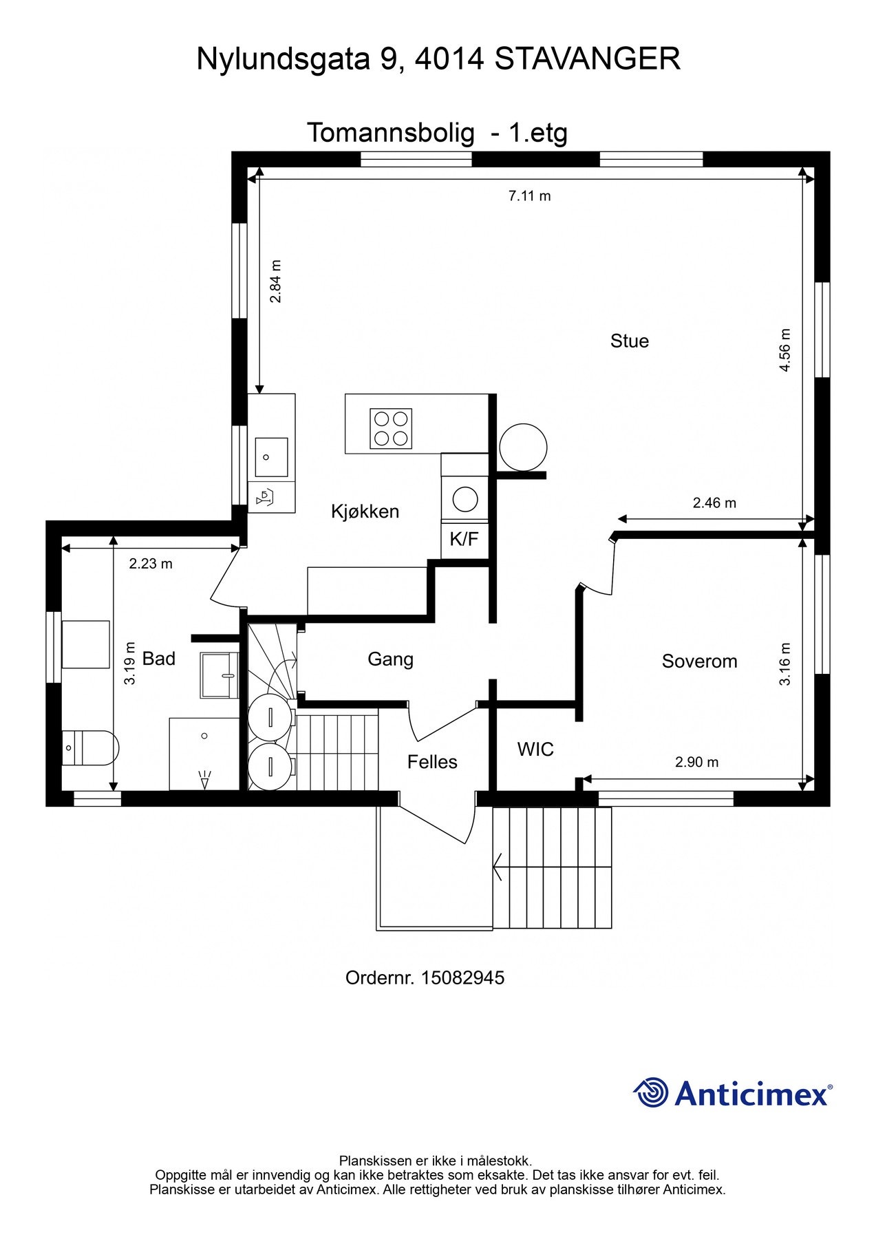 Planskisse 1. etasje Galleribilde