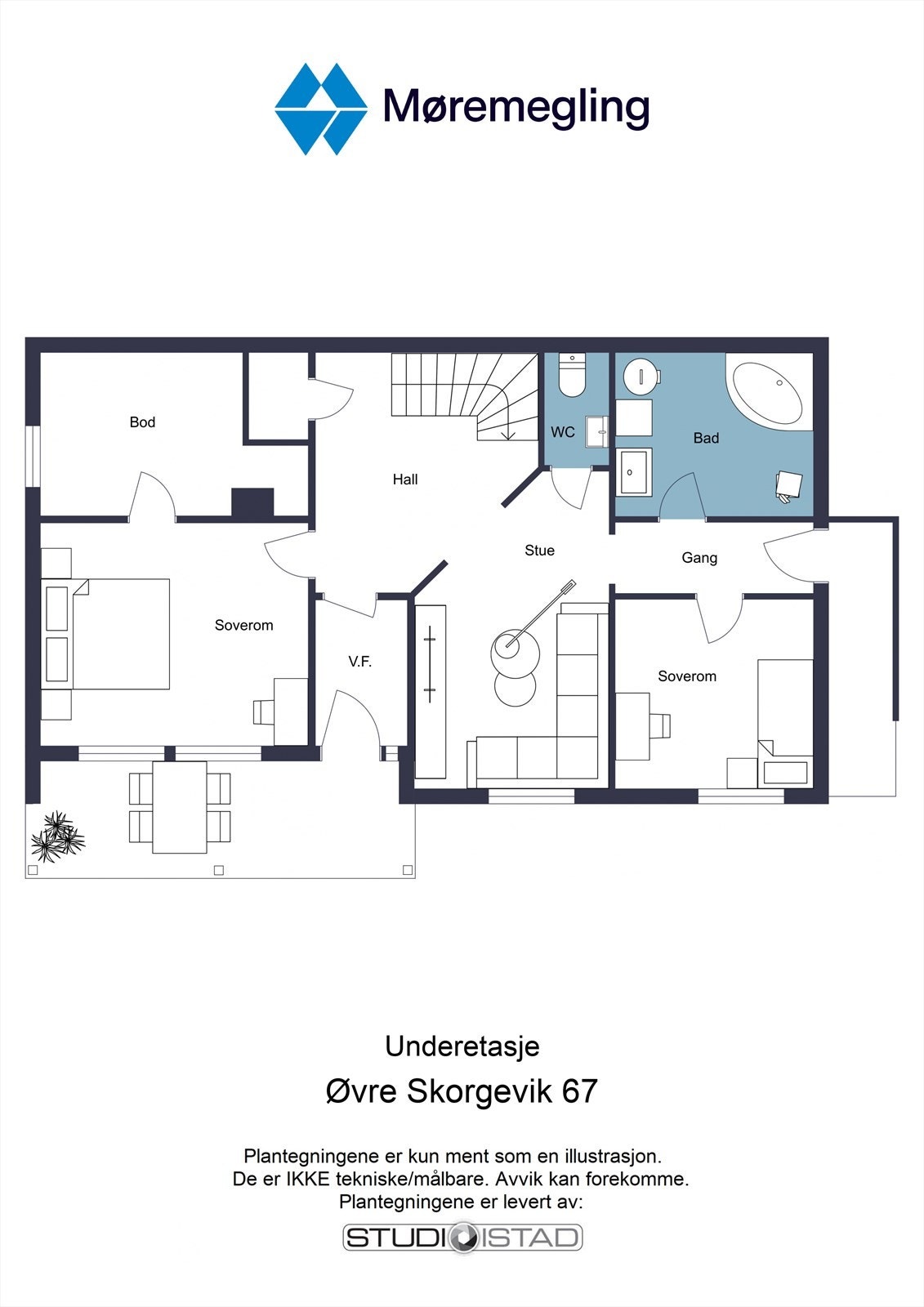 Plantegning underetasje Galleribilde