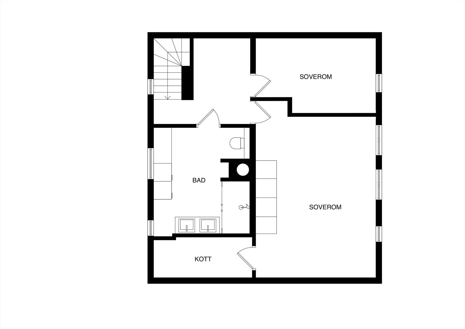Plantegning 2. etasje Galleribilde