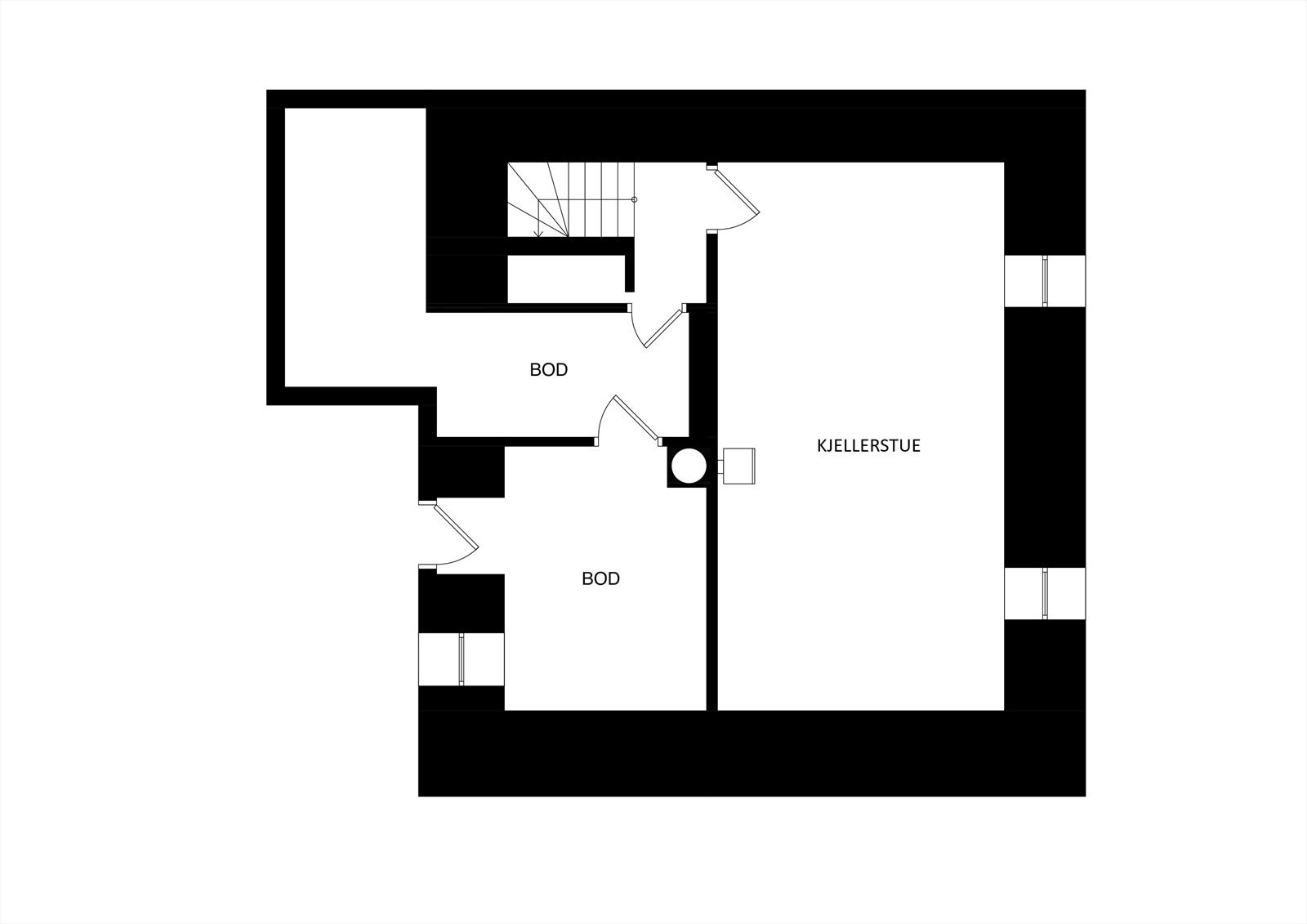 Plantegning underetasje Galleribilde