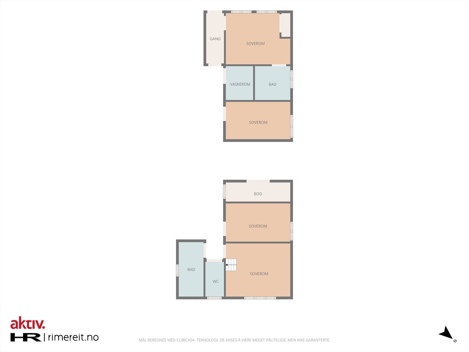 Plantegning sidebygg (tilbygg) Galleribilde