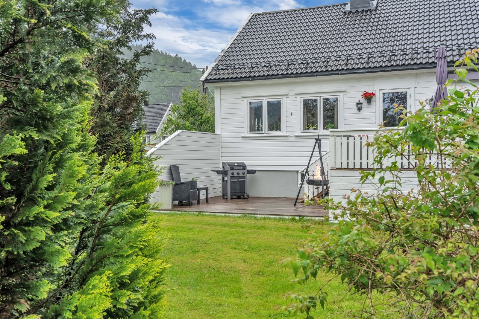 Uteområdet gir rikelig med plass for lek og aktiviteter for hele familien. Galleribilde